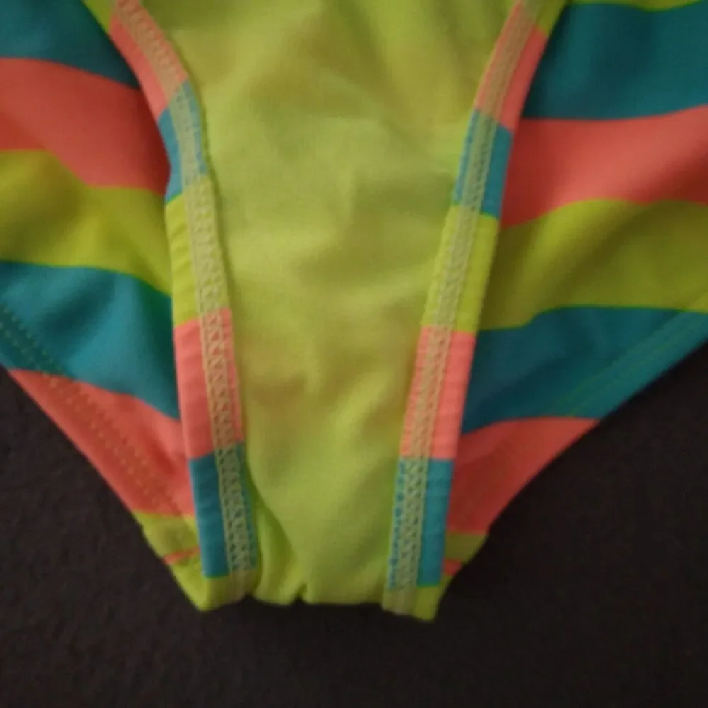 Swimsuit Girls Size 6 Tankini Bright Neon Pineapple 2pc Boating Beach Children
